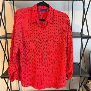Apt. 9 Red and Black Women's Top